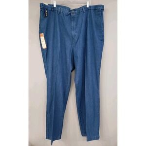 NEW 50x34 - Haggar Work To‎ Weekend Denim Pants Big & Tall Blue Classic Fit